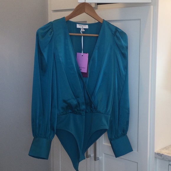 Holiday Vibes! NWT Sergio Hudson for Target turquoise bodysuit - Picture 2 of 10
